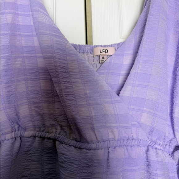Lavender Ruffle Mini Dress - Picture 2 of 3